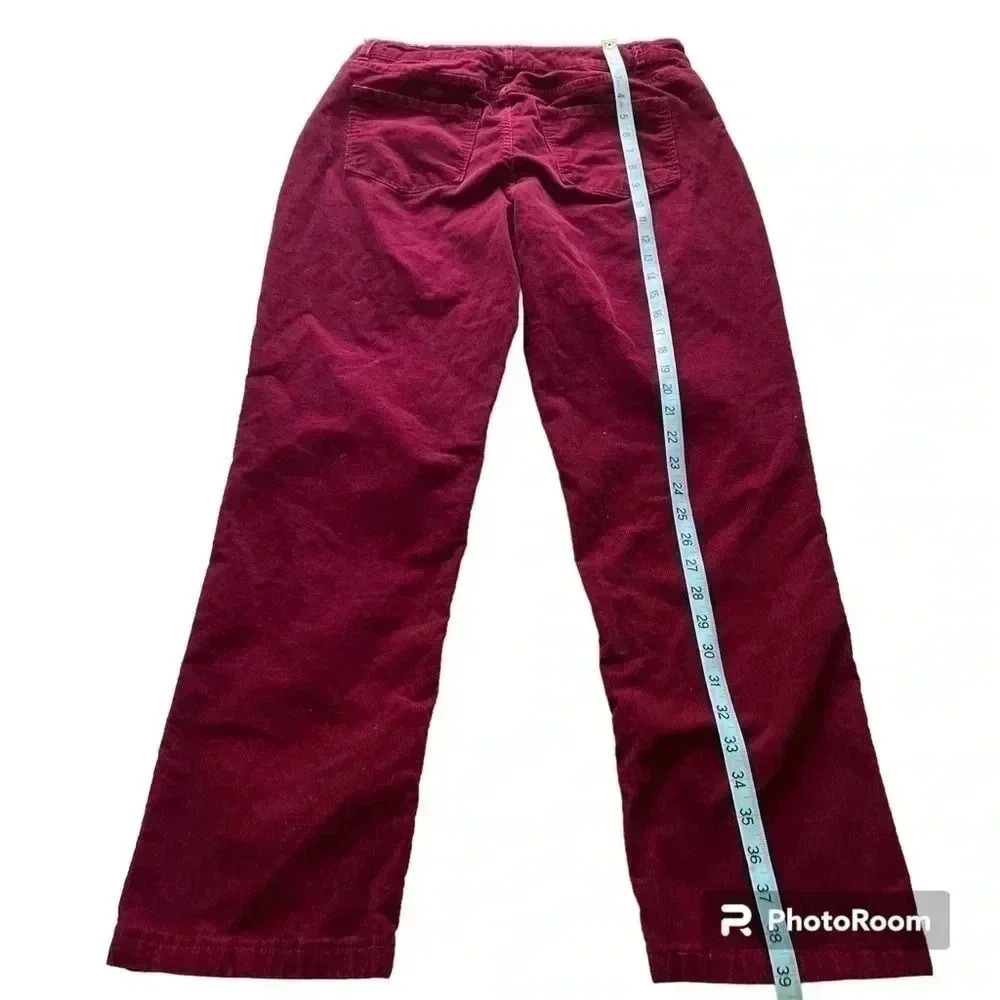 Coldwater Creek Womens burgundy red corduroy pants Size 8 - Picture 7 of 12